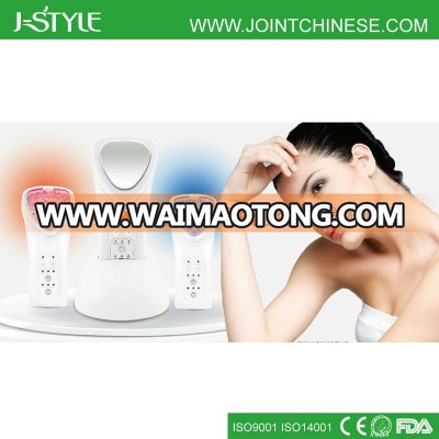 3 IN 1 Rechargeable Battery LED Photon Acne Treatment Galvanic Facial Massager Natural Beauty Products